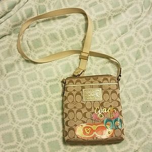 COACH signature cross body bag